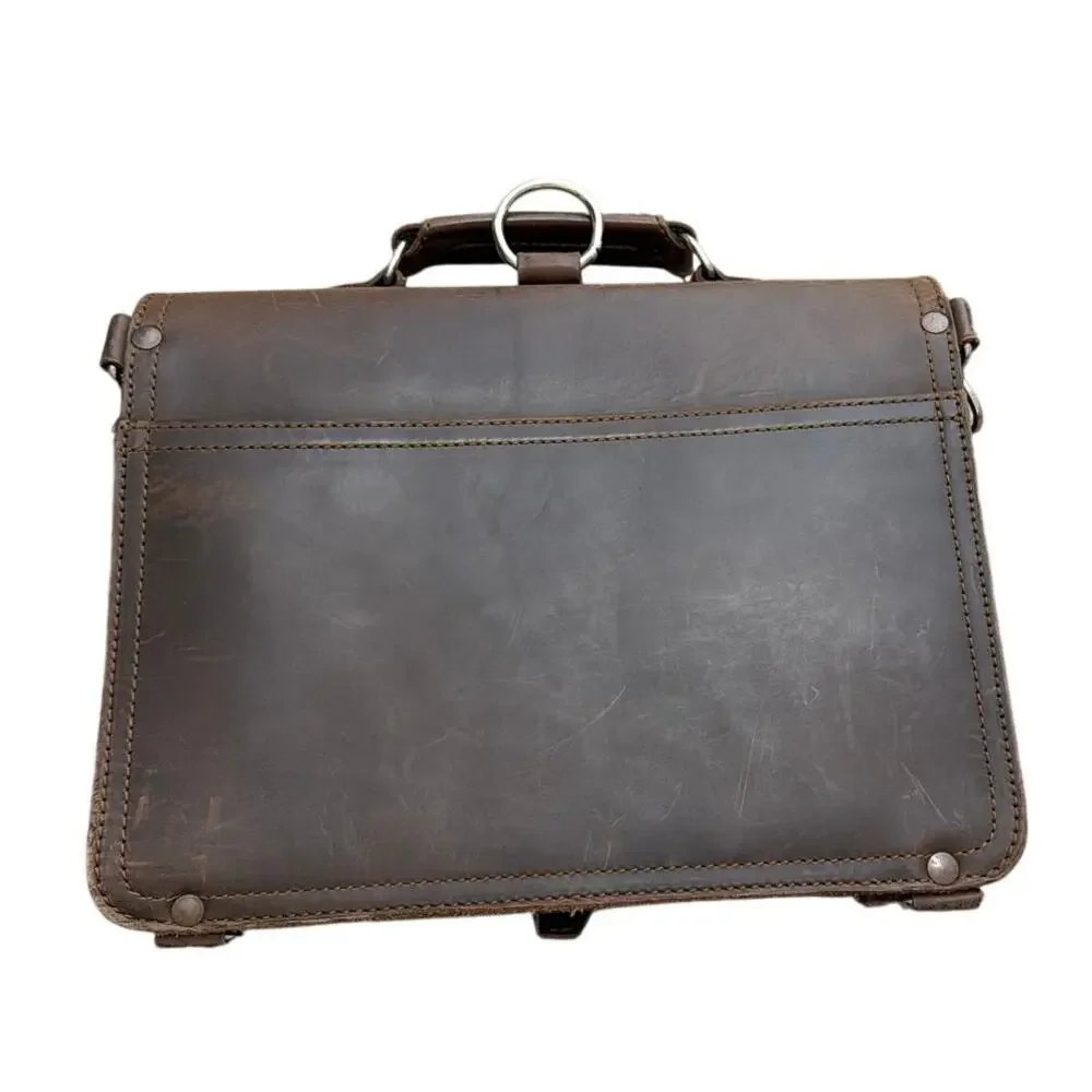 Saddleback Leather Company Slim Leather Briefcase Dark Brown